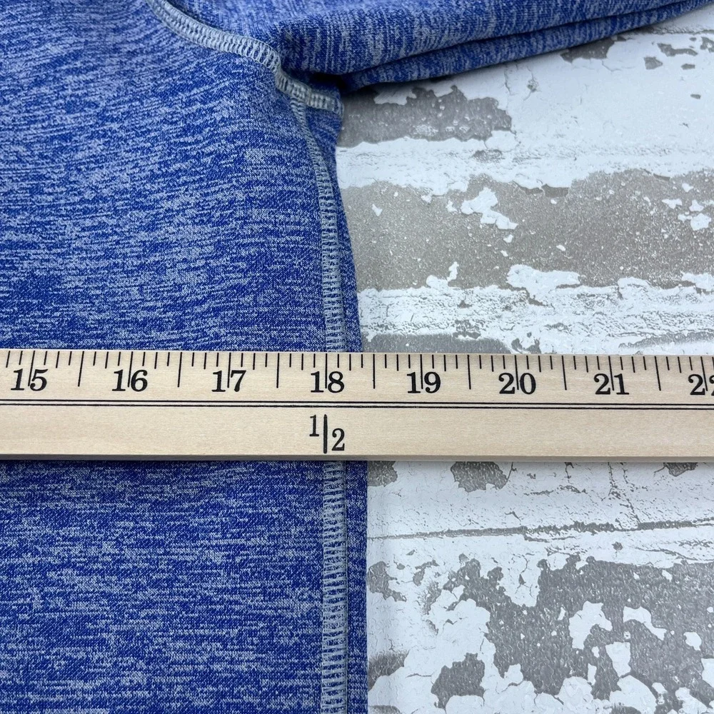Adidas Hoodie Men Small Blue Sweatshirt Sweater Performance Active Heather Plain